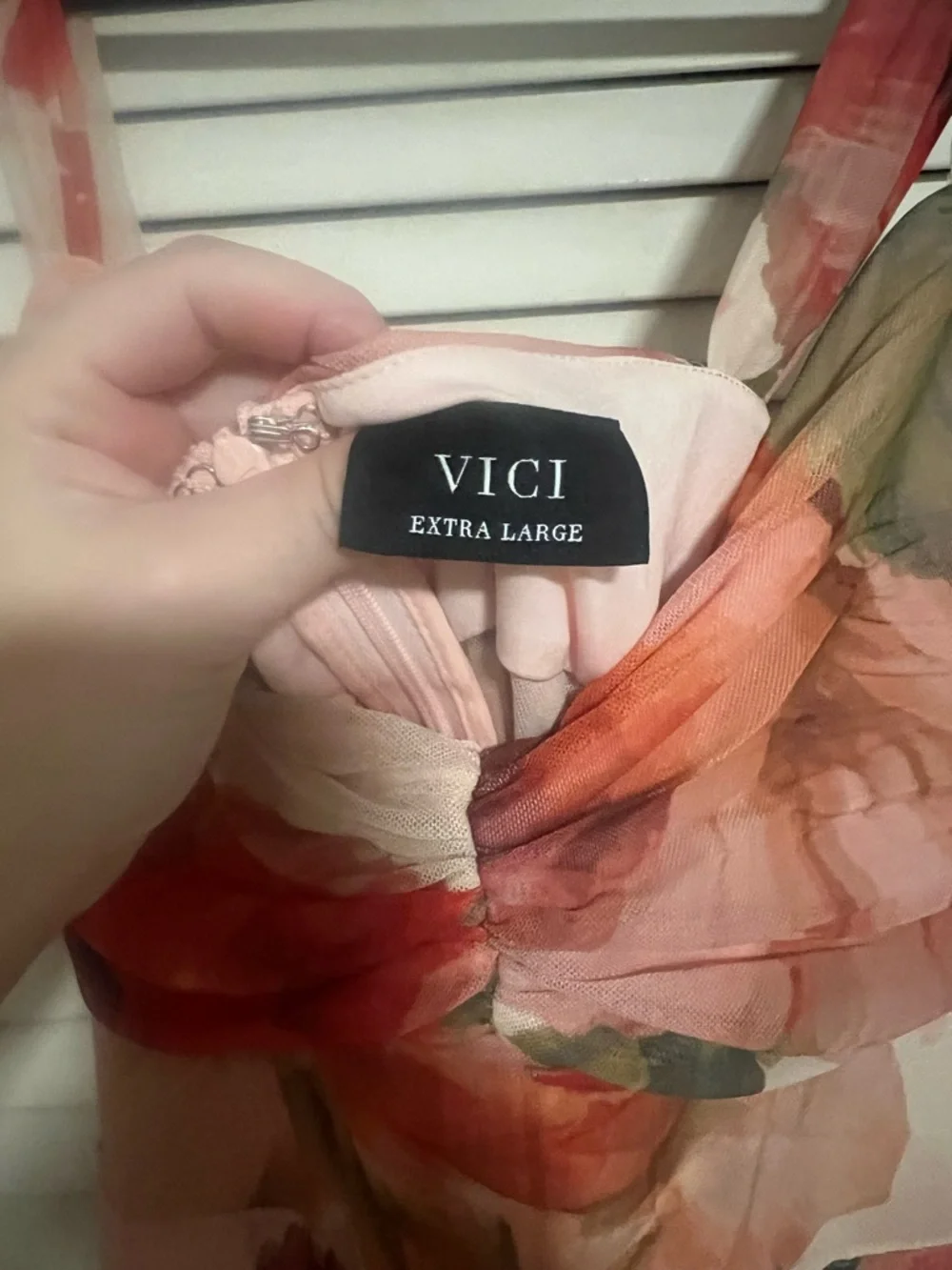 First Glow Floral Mesh Maxi Dress - Picture 7 of 8